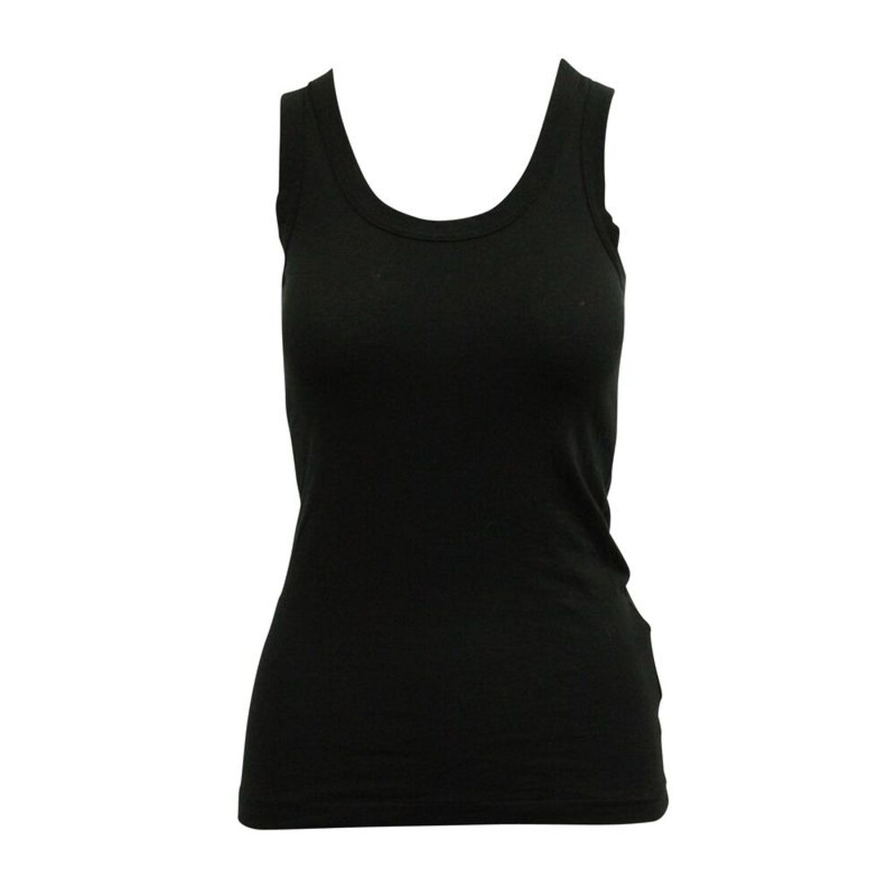 Sacai Tank Top with Sanrio Patty & Jimmy Buttons in Black Cotton